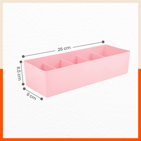 Stomo Dori Multi-Purpose Stackable Drawer Organizer For Home | Peach - Set of 4